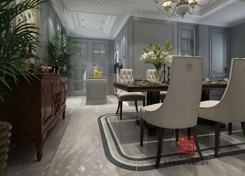 林蔭大院206平米簡歐風格裝修效果圖