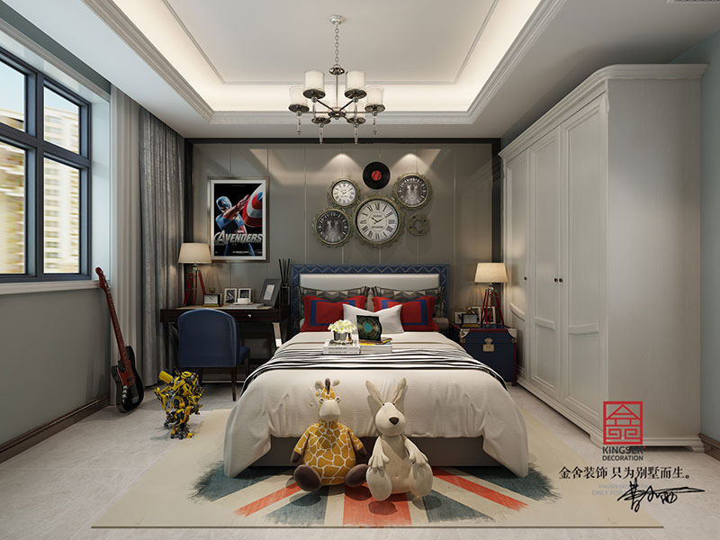 紫晶悅城200平米新古典風格裝修效果圖