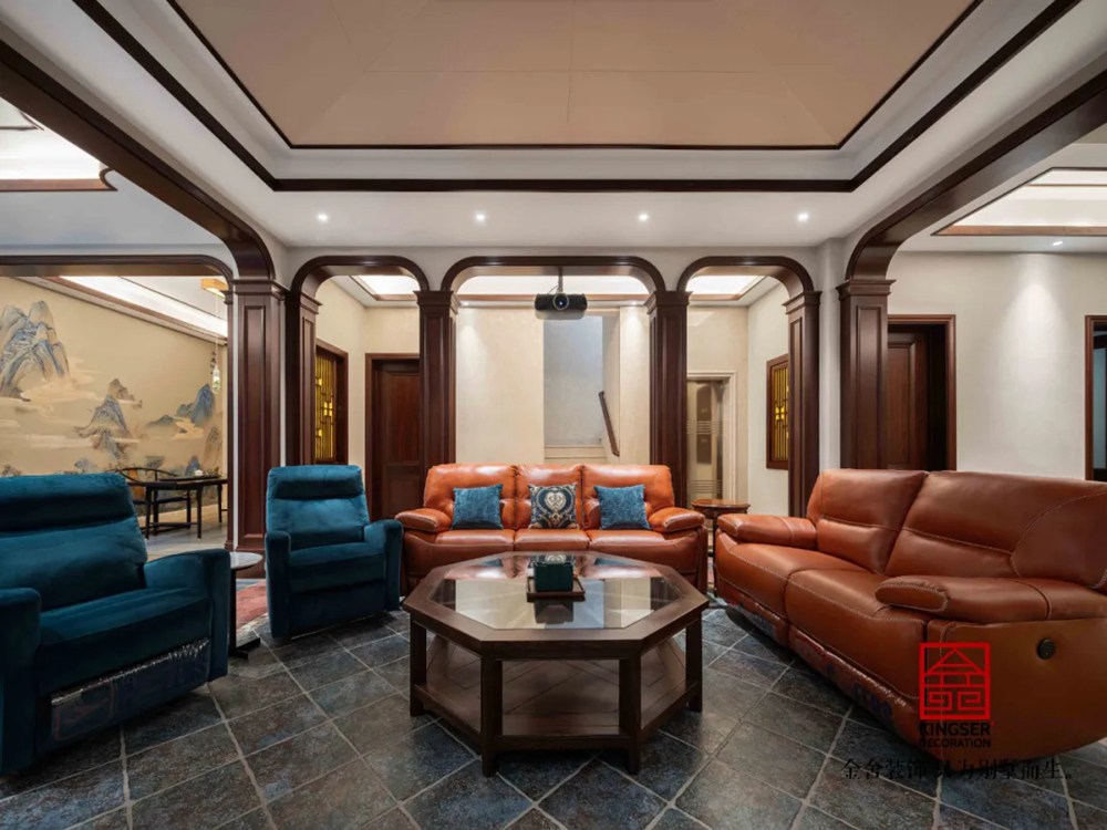 西山林語(yǔ)別墅540平裝修-歐式風(fēng)格-客廳