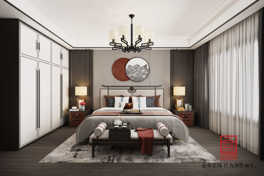 東城國際140平新中式風格裝修效果圖