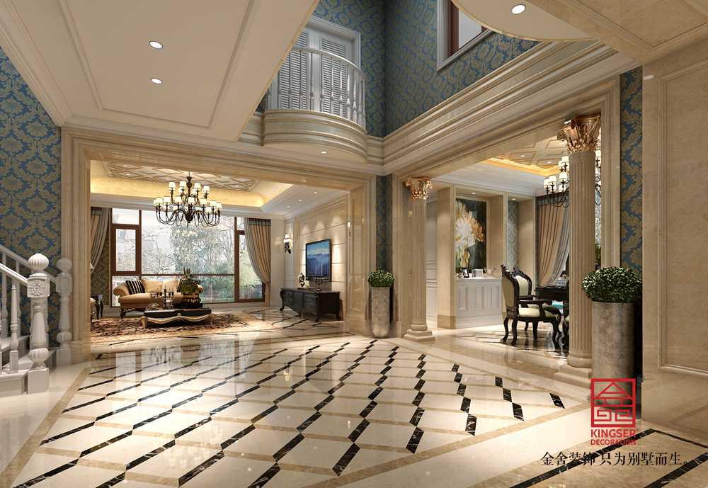 萬(wàn)科東麗湖別墅300平米歐式風(fēng)格裝修效果圖