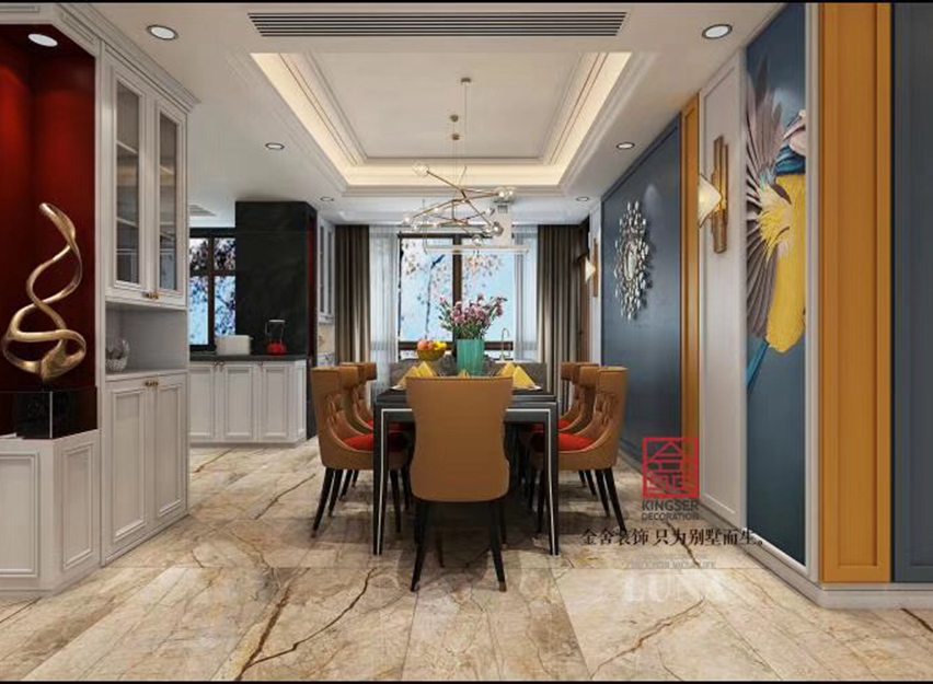 深州國(guó)賓壹號(hào)200平米美式風(fēng)格裝修效果圖