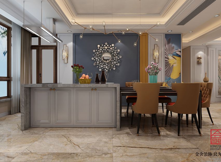 深州國(guó)賓壹號(hào)200平米美式風(fēng)格裝修效果圖