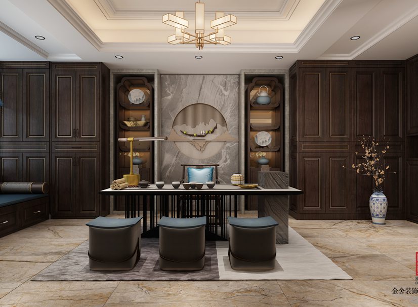 深州國(guó)賓壹號(hào)200平米美式風(fēng)格裝修效果圖