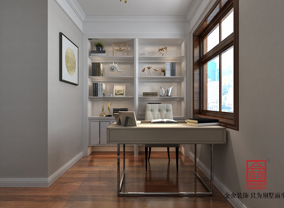 國賓壹號(hào)139平米裝修-美式-書房