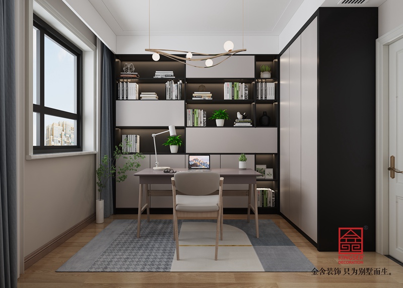 國賓壹號(hào)116平米裝修-北歐風(fēng)格-書房