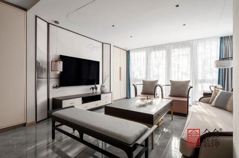 大者別墅裝修設計新中式風格實景圖