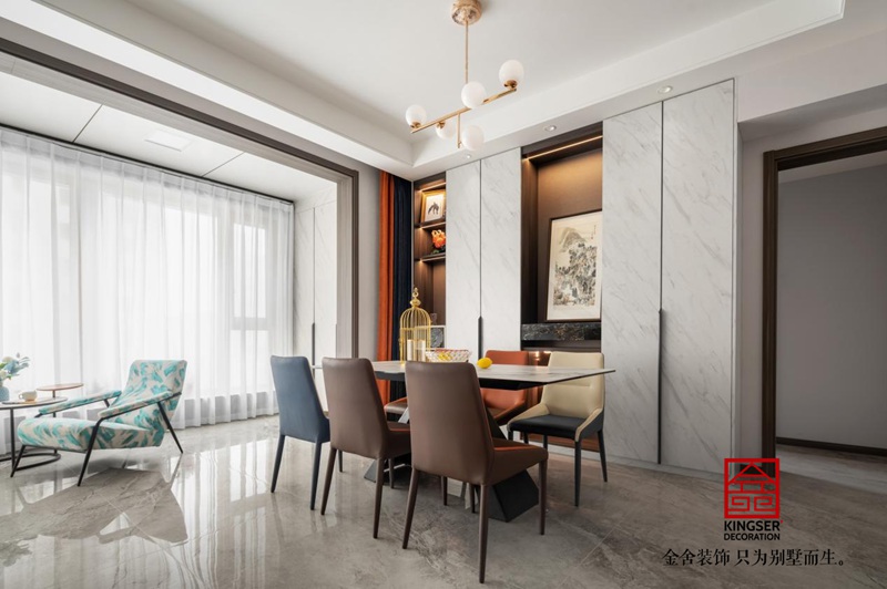 遠(yuǎn)洋晟庭現(xiàn)代風(fēng)格裝修實(shí)景圖-餐廳