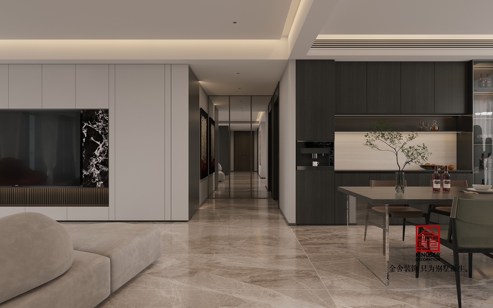 高新苑229平米現(xiàn)代簡約風格裝修-走廊