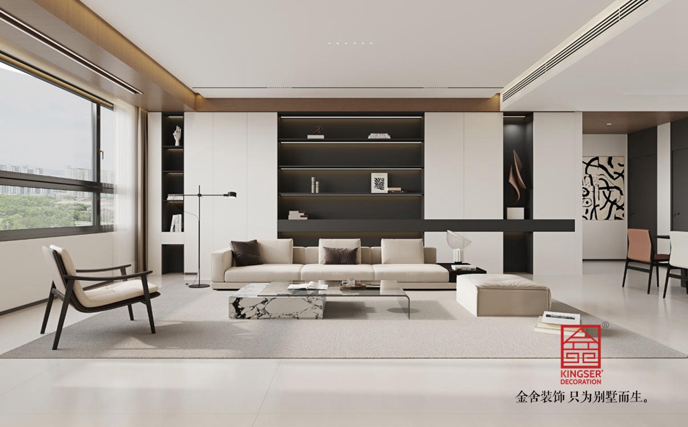 云山樾175平米現(xiàn)代簡約風(fēng)格裝修-客廳