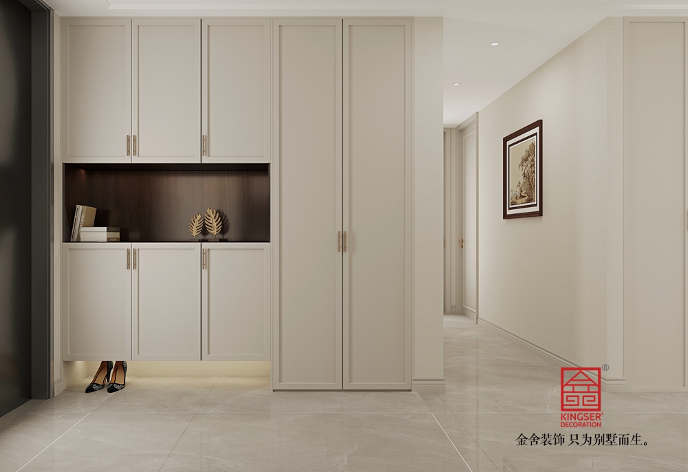 瑞凝府211平米美式輕奢風(fēng)格裝修-玄關(guān)